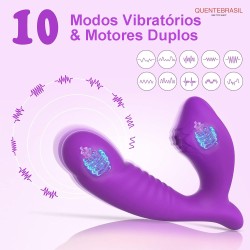 10 modos de vibração 10 modos de sucção Estimulador do ponto G do clitóris