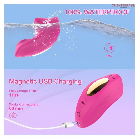 Calcinha vibratória recarregável USB de silicone da Rose Toys