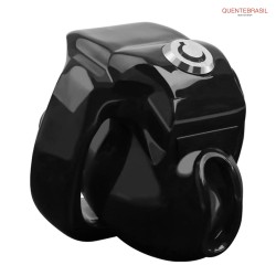 Dispositivo de castidade Leightweight Male Chastity Cage Dispositivos de castidade respiráveis ergonômicos de resina (anel preto de 45 mm)
