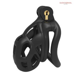 Dispositivo de castidade em resina para pênis (Cock Cage) Brinquedos sexuais masculinos para adultos com 4 anéis (Nano)
