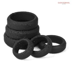 Anéis penianos com 6 tamanhos diferentes, conjunto de anéis penianos de silicone macio para homens ou casais