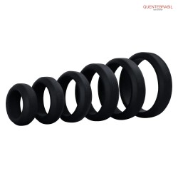 Anéis penianos com 6 tamanhos diferentes, conjunto de anéis penianos de silicone macio para homens ou casais