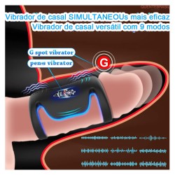 Anel vibratório para o pênis com anel vibratório para homens Anéis vibratórios para casais Pênis Delay Trainer Estimulador Homem Sexy Toys