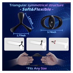 Conjunto de brinquedos sexuais com anel vibratório para pênis para casais com 10 modos de vibração potentes