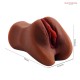 Brinquedo sexual de 14 cm com textura 3D realista para vagina, bolso anal e buceta